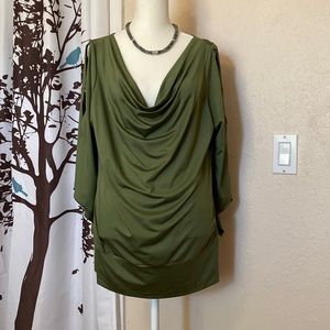 Plunging neck blouse